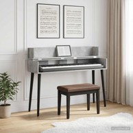 Studio radni stol, 152 x 40 x 19,5 cm, betonsko siva