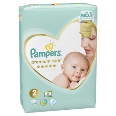 PAMPERS Pelene, Premium Care, veličina 2, 4–8 kg, 68 kom