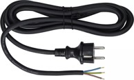 PLASTROL Spojni kabel s ravnim utikačem IP44 3x2 5 mm² H07RN-F 3 m E+20-026, crna