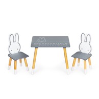 ECOTOYS Set dječji stol sa stolicama Zeko WH141