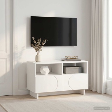TV stalak 60 x 34,5 x 40 cm od konstruiranog drva, bijeli