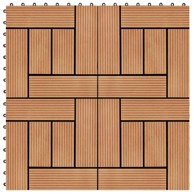 Pločice za trijem WPC 11 kom 30x30 cm 1 m² model 2, boja tikovine