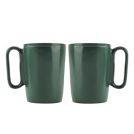 VIALLI DESIGN Tamno zelene šalice u setu 2 kom od kamenine 250 ml Fuori 