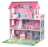 LULILO Drvena kućica za lutke s vrtnim namještajem, 70 cm, roza