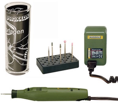 PROXXON Graverski komplet GG 12 s probnim staklom  