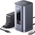 BASEUS USB-C docking stanica 11-u-1, HDMI, DisplayPort, USB-A, USB-C, RJ45, 3.5 mm, PD, siva