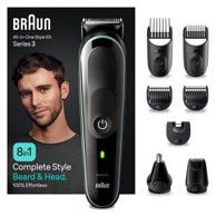 BRAUN Aparat za šišanje/trimer serija 3 3441, 8u1, crni