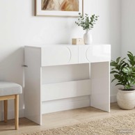 Konzolni stol 96,5 x 38 x 75 cm visoki sjaj, bijeli