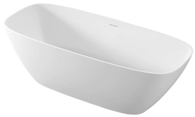 POLYSAN Kada MEDINA, samostojeća, solid surface, 165x70x52 cm, bijela mat