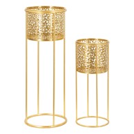 MAURO FERRETTI Metalni stalci za tegle za cvijeće u setu 2 kom ø 17 cm (visina 46 cm) Nat, metal, prirodna