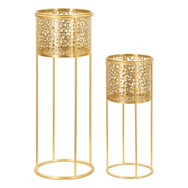 MAURO FERRETTI Metalni stalci za tegle za cvijeće u setu 2 kom ø 17 cm (visina 46 cm) Nat, metal, prirodna