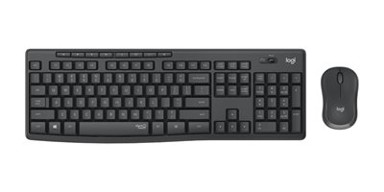 LOGITECH Set tipkovnice i miša MK295 Silent Wireless Combo, crna, bežična, USB