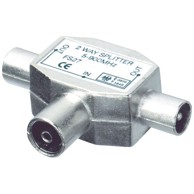 USE Antenski razdjelnik 1 ženski na 2 muška FS 27, crni