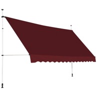 NORTHIX Balkonska tenda uvlačna, 400 cm, crvena