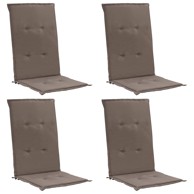 Jastuci za vrtne stolice 4 kom smeđe-sivi 120 x 50 x 3 cm