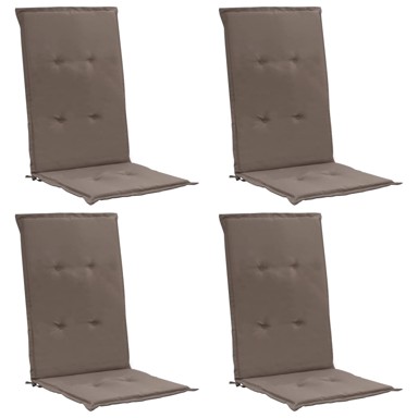 Jastuci za vrtne stolice 4 kom smeđe-sivi 120 x 50 x 3 cm