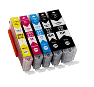 TISKAJPOTCENI Zamjenska tinta Canon PGI-580PGBK + CLI-581 komplet / Pixma TR7550, TR8550, TS6150, TS6151, TS8150, TS8151, TS8152, TS9150, TS9155, crna, cijan, magenta, žuta, XXL