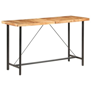 Barski stol, 180 x 70 x 107 cm, masivno bagremovo drvo, prirodan