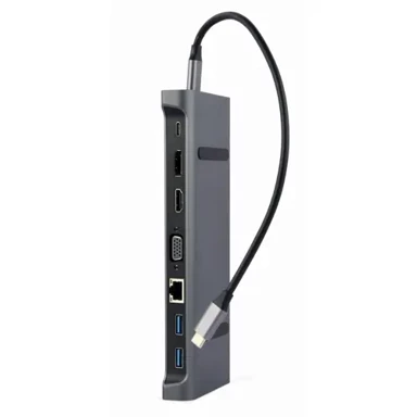 GEMBIRD USB-C adapter A-CM-COMBO9-02, 9u1