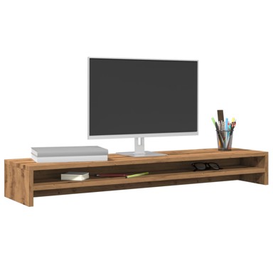 Stalak za monitor, boja hrasta, 100 x 24 x 13 cm, konstruirano drvo