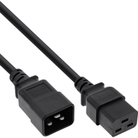 INLINE Kabel za napajanje 16641K, C20-C19, 0,75 m, crna