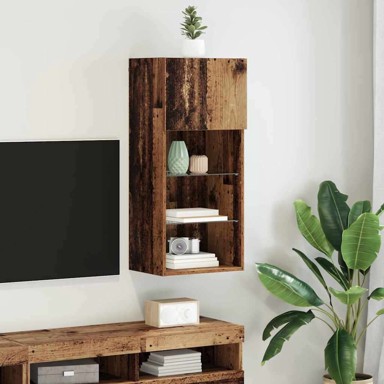 TV ormar za montažu na zid, 40.5 x 30 x 90 cm, staro drvo