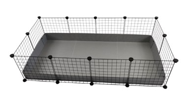 C&C Modularni kavez 4x2, 145 x 75 cm, srebrni