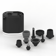 SYMFONY Mini vanjski kompresor Air Force 1 crni QW2201B