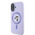 KARL LAGERFELD Silicone Karl & Choupette Ring MagSafe maskica za iPhone 16, ljubičasta