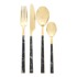 PREMIER HOUSEWARES Set pribora za jelo 16 kom Avie, željezo, crni/zlatna