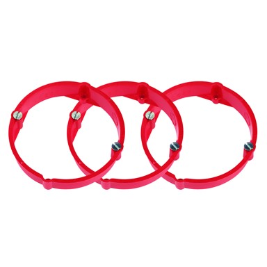 LUX TOOLS Prsteni za razvodnu kutiju za poravnavanje, crveni, 3kom.