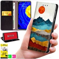BLUEMOON Futrola tipa novčanik za Motorola Moto G86 Power - maska s uzorkom + staklo 9H