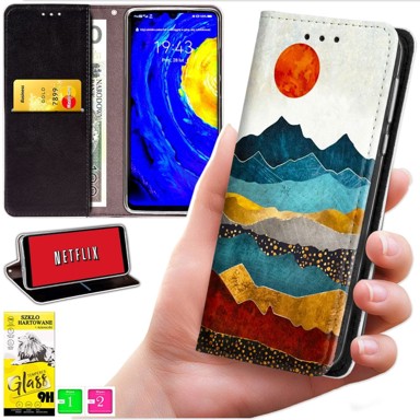 BLUEMOON Futrola tipa novčanik za Motorola Moto G86 Power - maska s uzorkom + staklo 9H