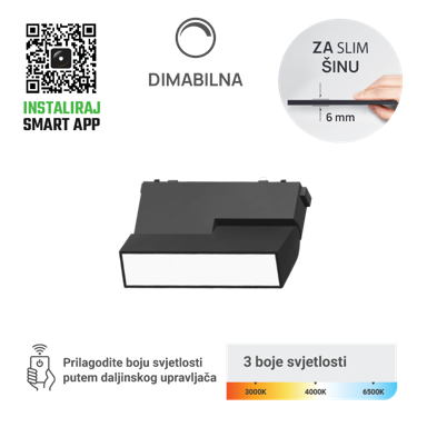 GREEN TECH LED magnetna svjetiljka MG03-6W-3CCT, 6 W, 3CCT