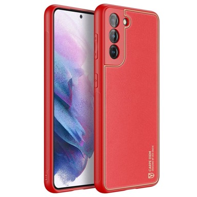 DUX DUCIS Maskica za Samsung Galaxy S21 Plus 5G, Yolo kožna, crvena
