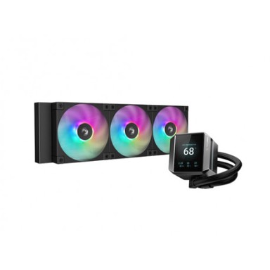 DEEPCOOL AIO vodeno hlađenje Mystique 360 ​​ARGB, 360 mm, LCD, crno