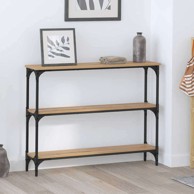 Konzolni stol s policom hrast artisan 100 x 22,5 x 75 cm