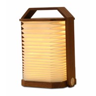 GINGKO Bijela/u tamnoj prirodnoj boji LED stolna lampa (visina 4 cm) Origami 
