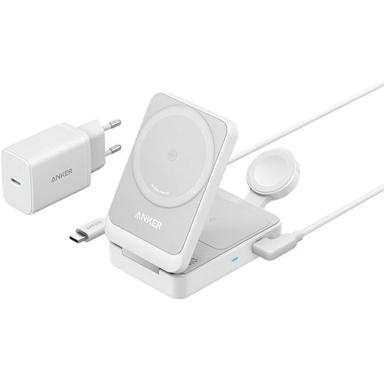 ANKER Stanica za bežično punjenje, MagGo 3u1, B2557321, 15W, bijela