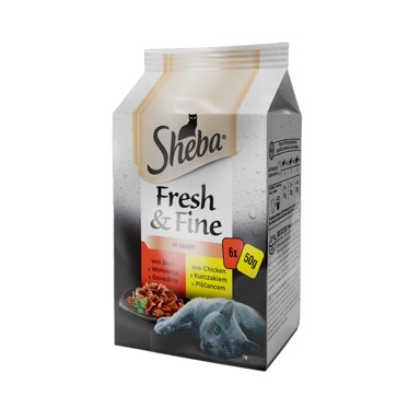 SHEBA Vrećica mini piletina/govedina 6 x 50 g