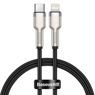 BASEUS USB kabel tip C, Lightning, 20 W, 25 cm, crni
