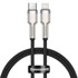 BASEUS USB kabel tip C, Lightning, 20 W, 25 cm, crni
