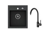 SINK SOLUTION Set sudoper i slavina Parma, crni