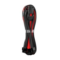 CABLEMOD RT-Series Pro ModMesh 12VHPWR na 3x PCI-e kabel za ASUS/Seasonic - 60 cm, crno/crveni CM-PRTS-16P3-N60KKR-5PK-R