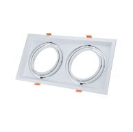 Okvir za žarulju AR111, kvadratni, zakretni, bijeli