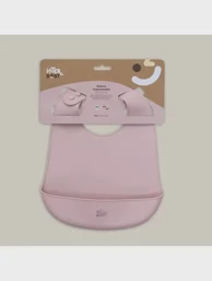 INTERBABY Silikonski podbradak za bebe Dark Roza, roza