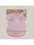 INTERBABY Silikonski podbradak za bebe Dark Roza, roza