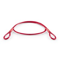 DQ-PP čelično uže u PVC oplati s ušicama, 2/4 mm, 10 m, crveno