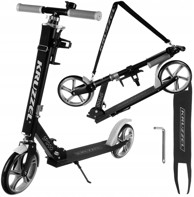 KRUZZEL Dječji romobil Spido, aluminijski, 200 mm, do 100 kg, sivi