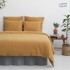LINEN TALES Posteljina od konopljinog vlakna 200x220 cm za bračni krevet boja senfa
